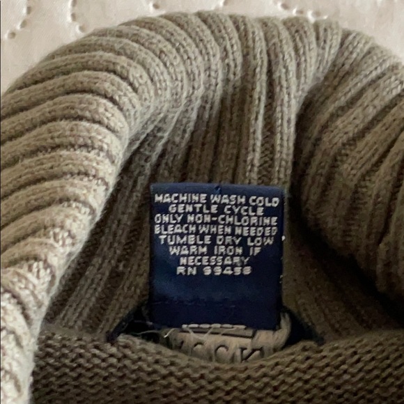 Brooks Sport Moss Green Turtleneck Sweater Size M - Picture 8 of 8